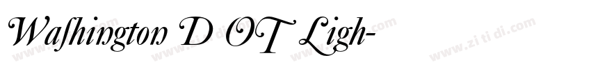 Washington D OT Ligh字体转换